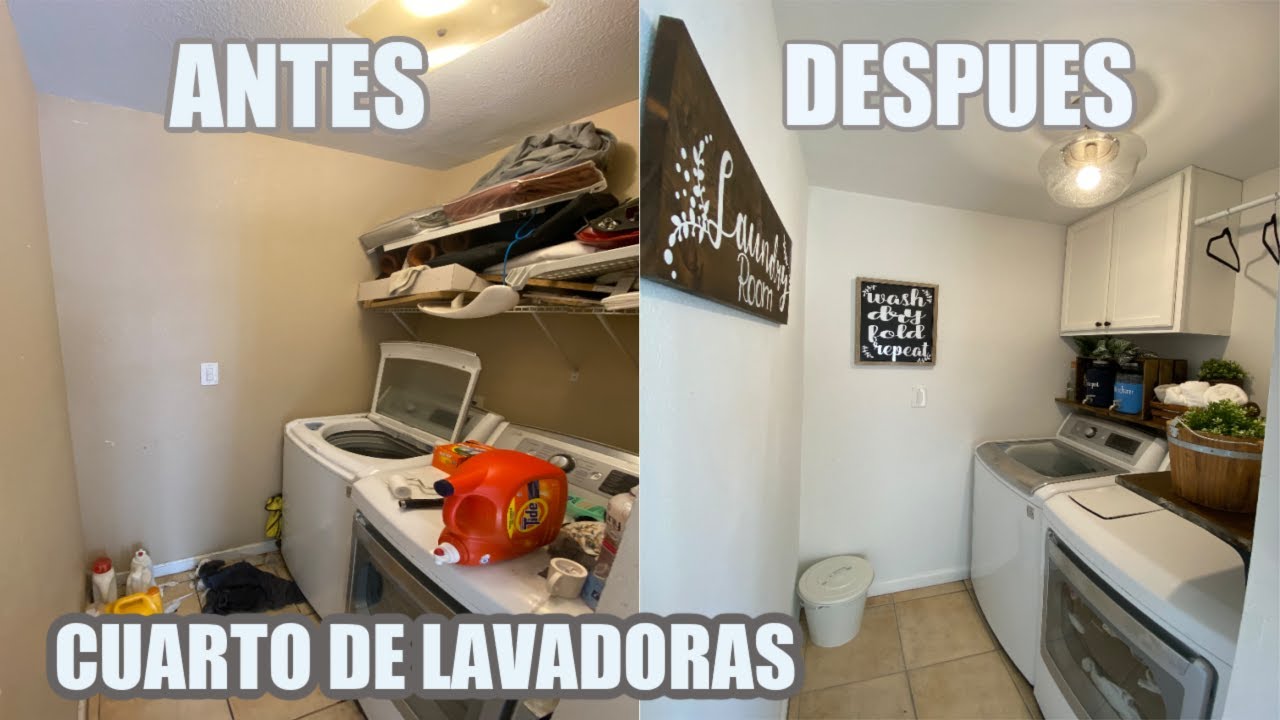 COMO DECORAR UN CUARTO PEQUEÑO  LAVANDERIA COMO ORGANIZAR | LAUNDRY MAKE OVER