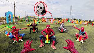 Spider-Man Team Faces the Serbian Dancing Lady's Dance in an Abandoned Amusement Park (POV Horror)