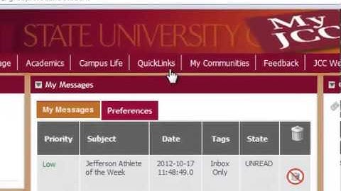 Accessing the myJCC Portal