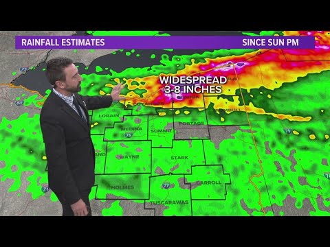 Periodic showers this evening in our Cleveland weather forecast