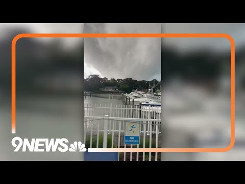 Tornado captured on video in Virginia Beach