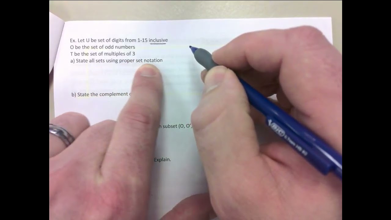 SET THEORY 3: CREATING SETS, SUBSETS, VENN DIAGRAMS, REVIEWING NOTATION, ETC.