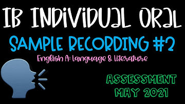Sample | IB Individual Oral | 2021