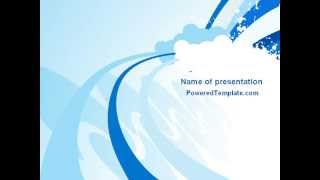 Blue Cloud Abstract PowerPoint Template by PoweredTemplate.com