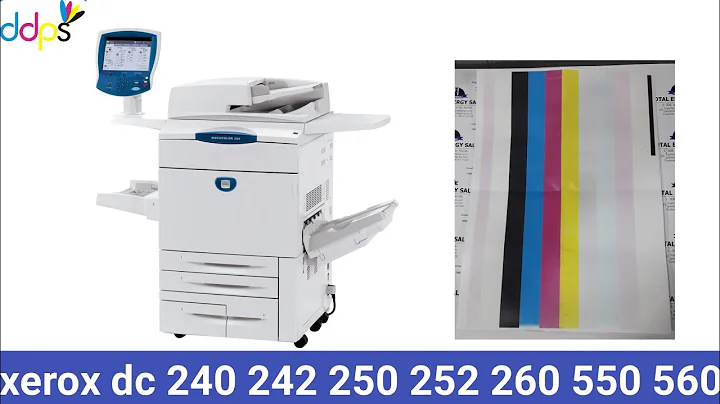 Print test pattern demo page in Xerox DC 240,242,250,252,550,560