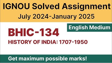 IGNOU BHIC 134 Solved Assignment 2024-25 PDF Download | English Medium | Vidyamojo