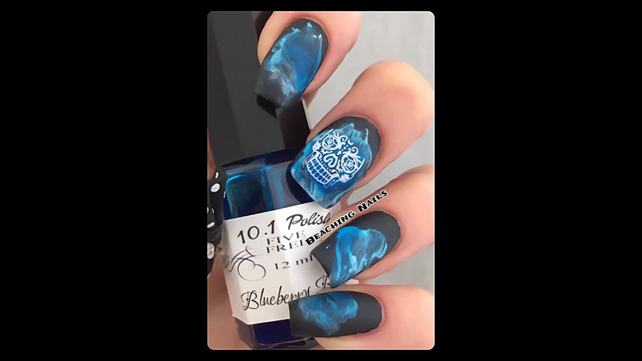 Smoke Effect Nails using Icing Polish by 10.1 Polish