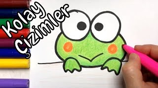 Kolay Çizimler | Sevimli Kurbağa Nasıl Çizilir | Resim Çizimleri