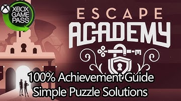 Escape Academy - All Achievements/Trophies Walkthrough - Easy Puzzle Solutions (Xbox Gamepass)