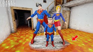 Playing as super man in granny lava house😳|| granny granpa horror game screenshot 3