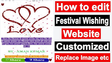 How to edit wishing script, Customize any festival wishing website script [Event blogging] TechOn24