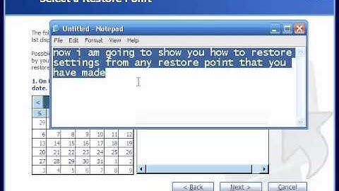 How to make backup in windows xp and restore from that backup