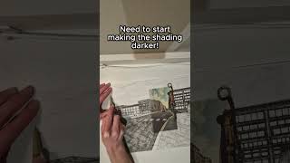 Watch me finish my perspective drawing #ArchitectureStudents #ArchitectureDrawing #FinelinerArt