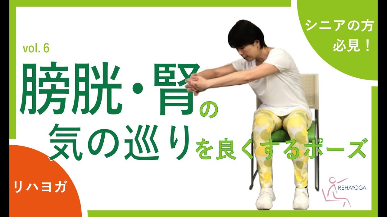 ♯6　「膀胱・腎の気の巡りを良くするポーズ」　☆リハヨガ/REHAYOGA☆