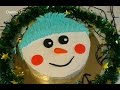 Торт Снеговик Как приготовить Новогодний торт своими руками  Snowman Cake for the New Year