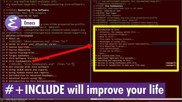 Org-mode - Include feature will improve your life