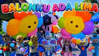 MY BALLOONS SONG HAS 5 INDONESIAN CHILDREN'S SONGS FUNNY CLOWN CLIPS COLORFUL CHARACTER BALLOONS