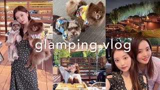 【vlog】愛犬達とグランピング🏕サウナ付きの豪華グランピングが最高すぎた‼︎🧖🏼♀️