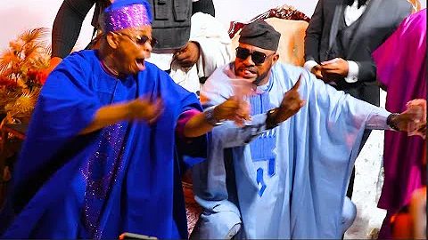 Who’s Best Dancer? Odunlade Adekola vs Woli Agba – Segun Johnson Puts Them to Test at Kamo’s Wedding