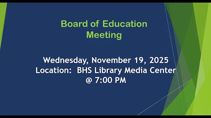 Board of Education Meeting