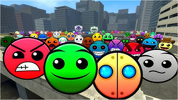 Lobotomy Dash and Geometry Dash Nextbots Family Chasing me Gmod