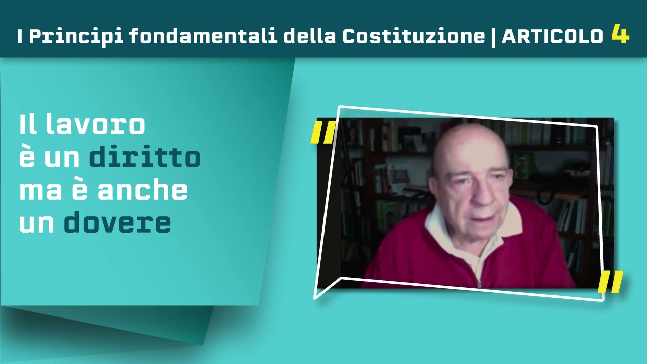 Gustavo Zagrebelsky - Commento all'articolo 4 della Costituzione