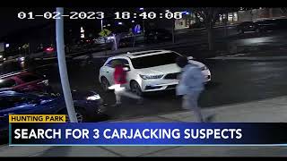 Have you these them? Police search for suspects in robbery, carjacking