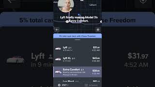 @lyft finally making @tesla Model 3's extra comfort. paying like regular Lyft rides.