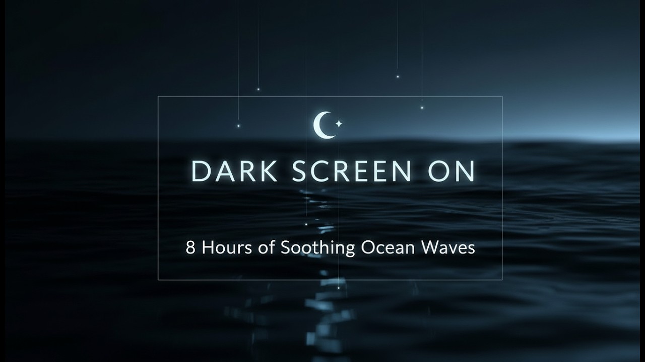 Ocean Waves for Deep Sleep | Gentle Sea Breeze and Waves for Deep Sleeping (Dark Screen)