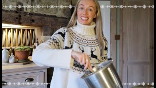 COME CHRISTMAS FOOD SHOPPING WITH ME \& making Eggnog Icecream \& Gingerbread Men \/\/ Vlogmas Day 21 \/\/