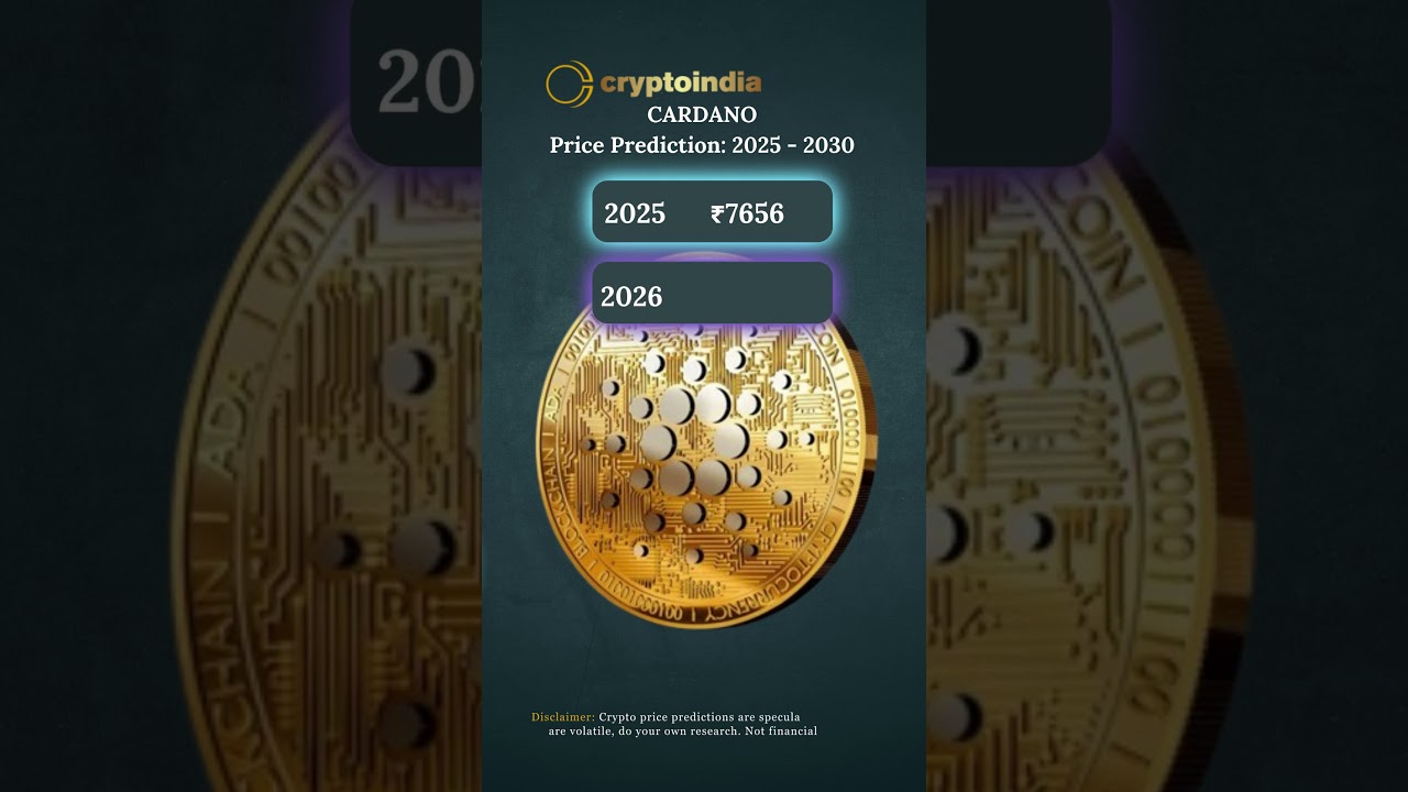 Cardano (ADA) Price Prediction 2025 to 2030 in Rupees 🇮🇳 | ADA Future in  Crypto - YouTube