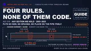 Detailing as per ACI: Conduits and Pipes Through Beams