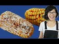 CANDY CORN Elotes -- DIY cob of candy corn slathered in mayo, butter & cheese