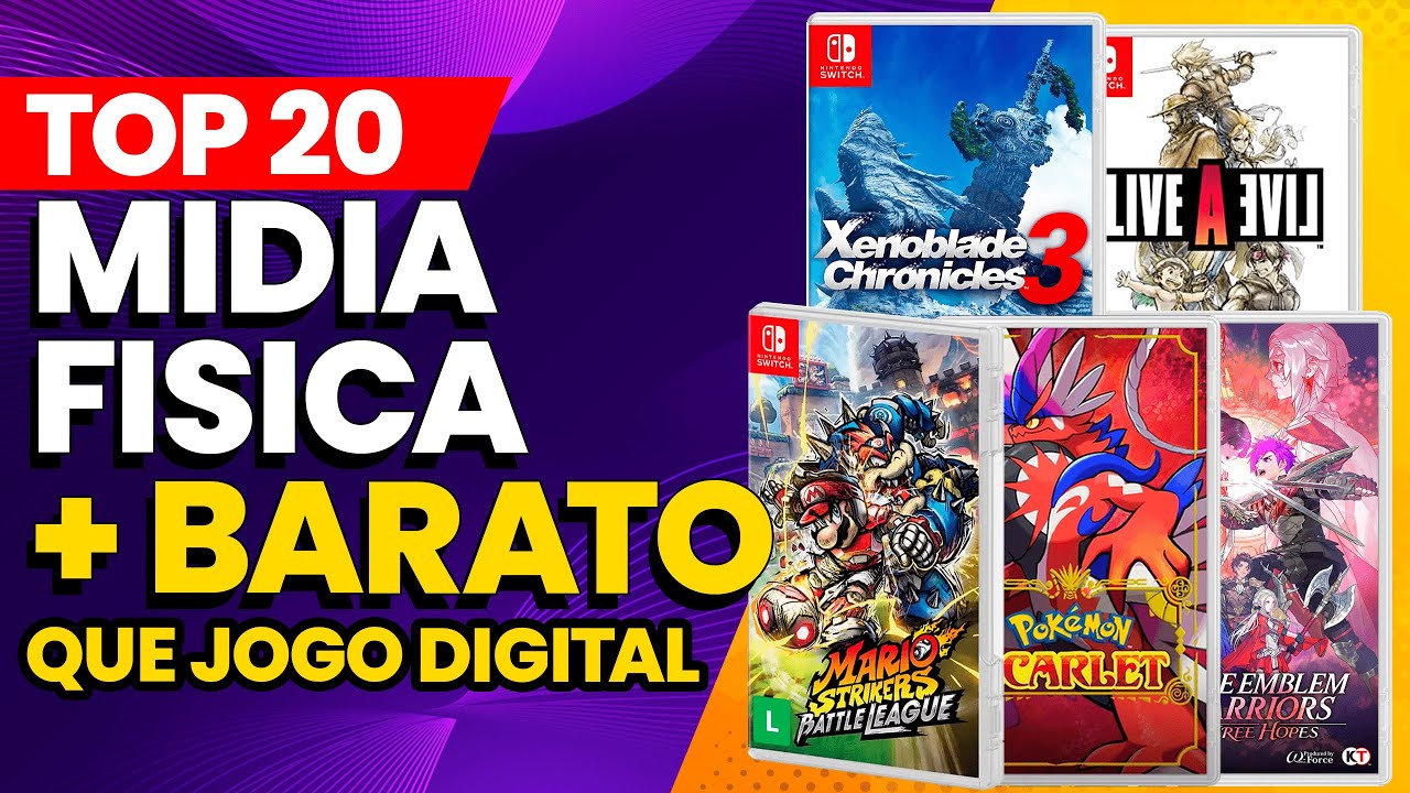 JOGOS MÍDIA FÍSICA + BARATO QUE DIGITAL NO NINTENDO SWITCH