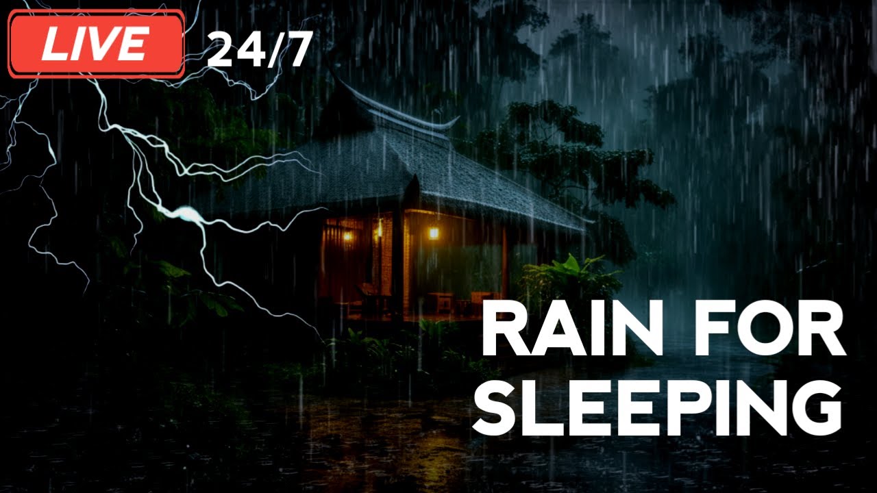 Gentle Rain for Sleeping and Relaxing – Thunderstorm Sounds, ASMR, Deep Rest