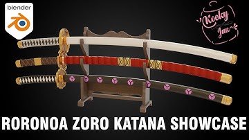 Roronoa Zoro One Piece Katana Showcase | Blender 3d Model