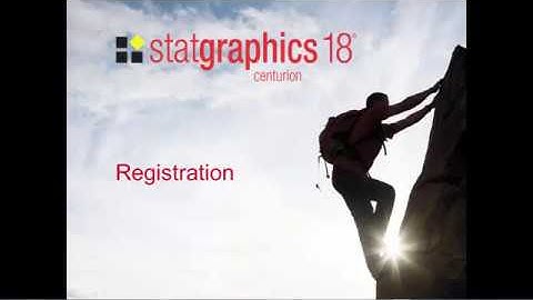 Statgraphics 18 Registration