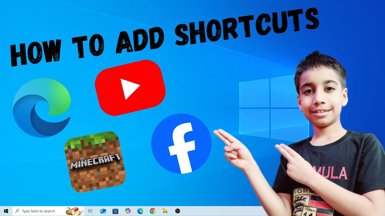 How to create shortcut on desktop in windows 10 and 11. - YouTube
