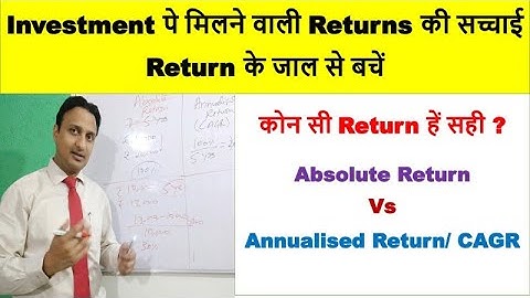 Absolute Return vs Annualised Return CAGR