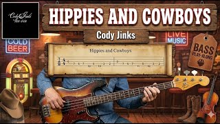 Hippies and Cowboys - Cody Jinks | Bass Guitar Cover (Play Along Tabs)