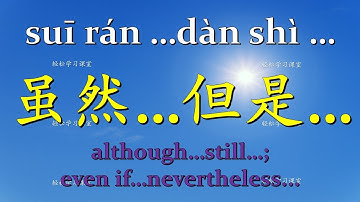 连词7 Conjunction Learn Chinese Vocabulary Grammar 学习汉语词汇 学习中文 语法 但,虽然,但是,尽管, But, However, Although