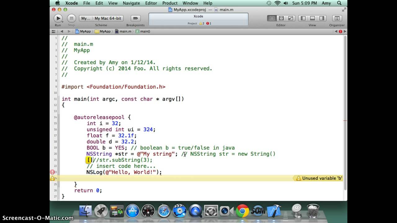 Objective c for java programmer- video 2 - YouTube