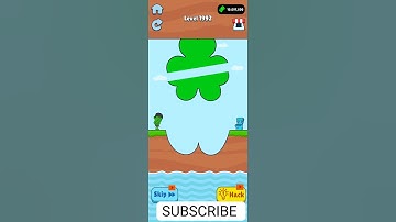 Slice Clover 🍀 Leaf funny Game level #1992 #shorts #shortsfeed #slicetosave #funny #gaming