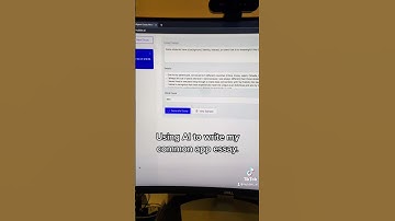 Using AI to write my common app essay