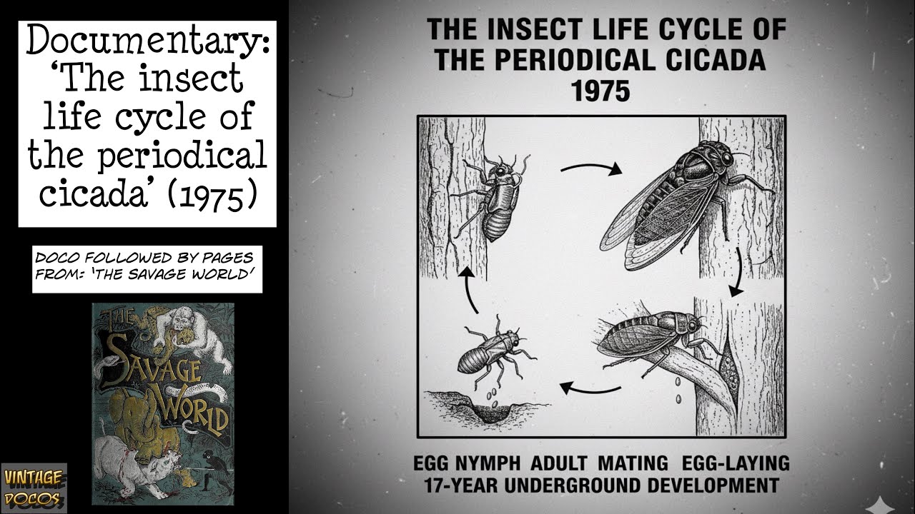 The insect life cycle the periodical cicada - 1975 (Vintage Nature Documentary)