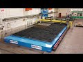 Self cleaning downdraft table for plasma cutting patented  sideros engineering  5x24m 16x80ft