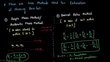 12. Estimation of Missing Rain fall Data || Water Resource Engineering