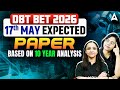 DBT BET 2026 | 17th May Expected Paper | Based on 10 Year Analysis