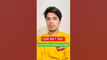 CSIR NET DEC FORM CORRECTION WINDOW OPEN #csirnet2025 #csirnet #madchemclasses