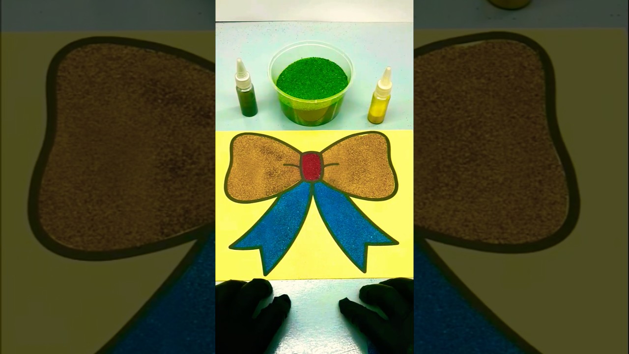 Sand painting Bow ribbon 
